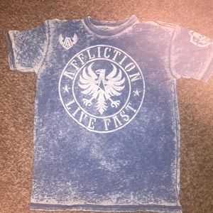 Blue Affliction shirt. Excellent condition